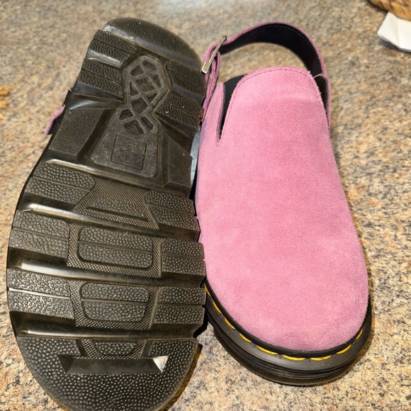 Dr. Martens Pink Suede Mules - Picture 2 of 4